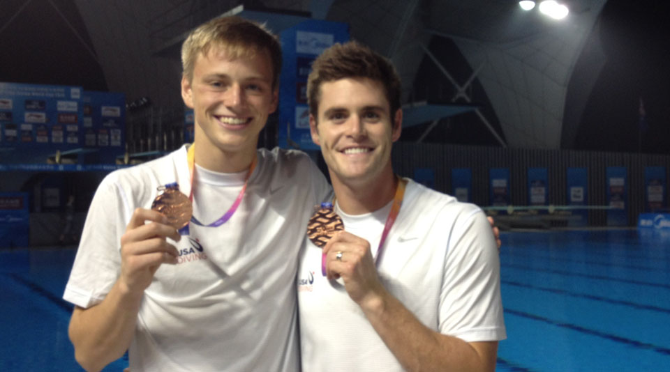 Boudia and Johnson win World Cup bronze in 10-meter synchro